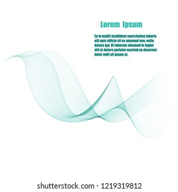 Abstract vector background, green waved lines for brochure, website, flyer design. 