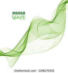 Abstract vector background, green waved lines for brochure, website, flyer design. illustration eps10.