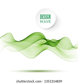 Abstract vector background, green waved lines for brochure, website, flyer design. illustration eps10. 