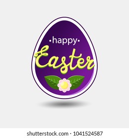 Abstract vector background, greetings card, Happy Easter. Easter composition with lettering. EPS10