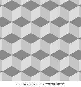 Abstract vector background with grey cubes