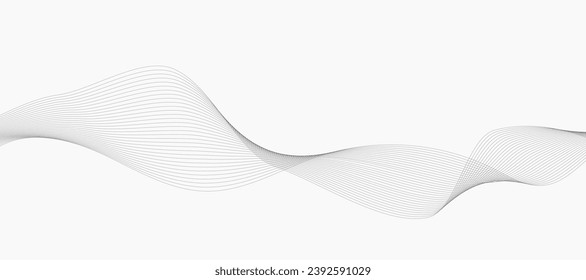 Abstract vector background with grey smoky waves.