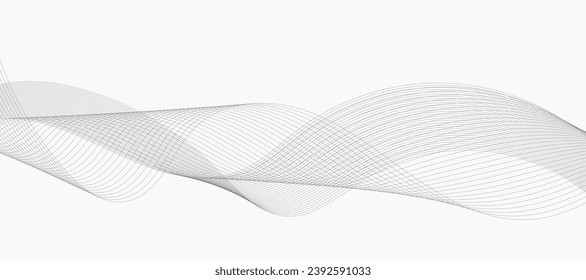Abstract vector background with grey smoky waves.