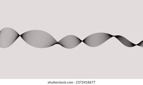  Abstract vector background with grey wavy lines