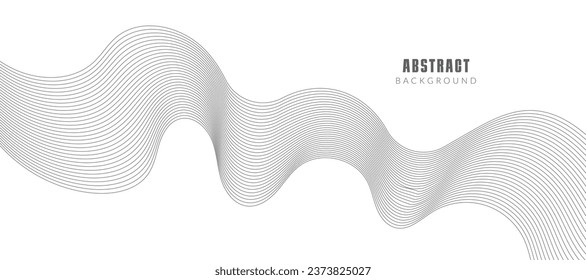 Abstract vector background with grey wavy lines