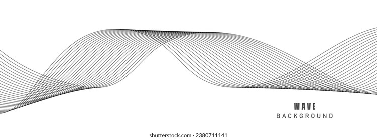 Resumen de fondo vectorial con líneas onduladas grises