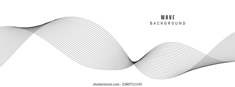 Abstract vector background with grey wavy lines