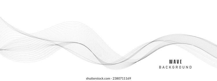 Abstract vector background with grey wavy lines