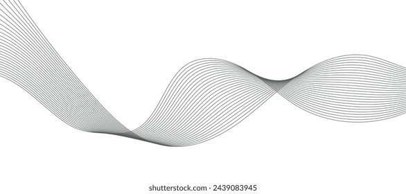 Abstract vector background with grey wavy lines.