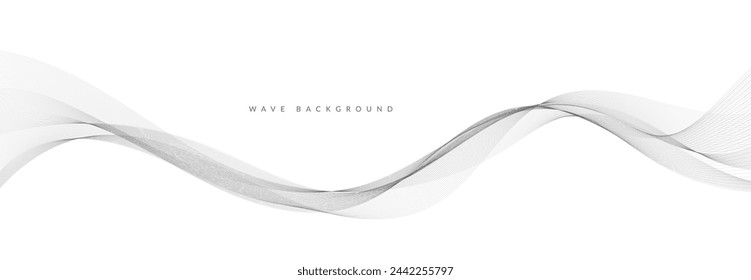 Abstract vector background with grey wavy lines
