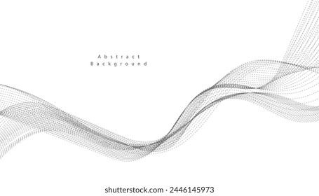 Fondo de Vector Abstractas con líneas onduladas grises
