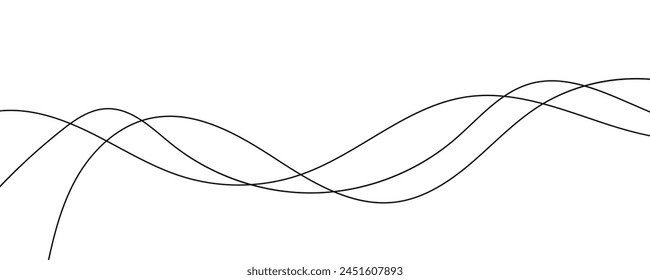 Abstract vector background with grey wavy lines
