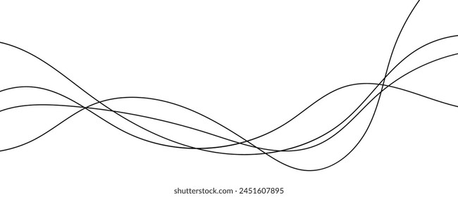 Abstract vector background with grey wavy lines
