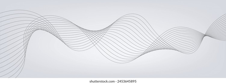 Abstract vector background with grey wavy lines. EPS10
