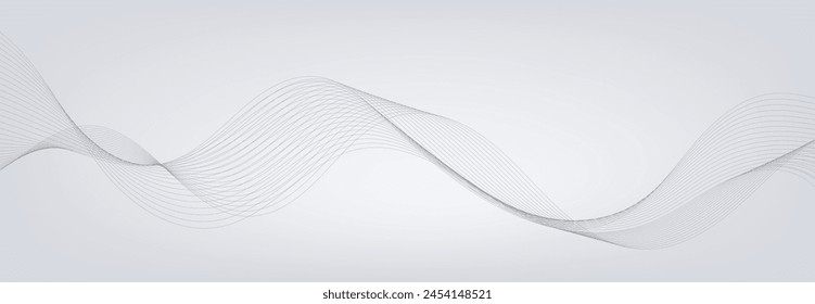 Fondo de Vector Abstractas con líneas onduladas grises. EPS10