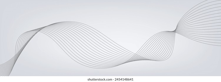 Abstrakter Vektorgrafik-Hintergrund mit grauen Wellenlinien. EPS10