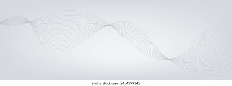 Abstract vector background with grey wavy lines. EPS10