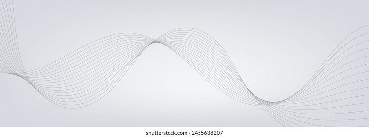 Abstract vector background with grey wavy lines. EPS10