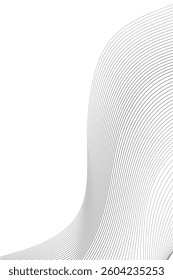 Abstract vector background with grey wavy lines 