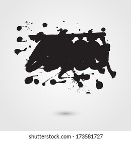 Abstract vector background. Grunge artistic paint banner