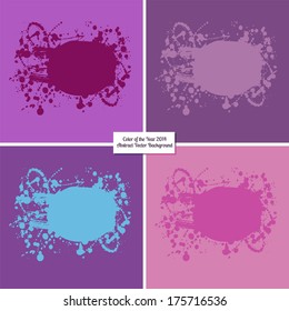 Abstract vector background. Grunge artistic paint banner set