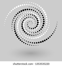 Abstract vector background with halftone dots circle. Creative geometric pattern  
