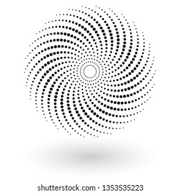 Abstract vector background with halftone dots circle. Creative geometric pattern 