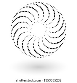 Abstract vector background with halftone dots circle. Creative geometric pattern