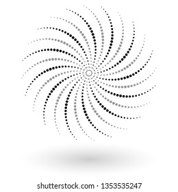 Abstract vector background with halftone dots circle. Creative geometric pattern 