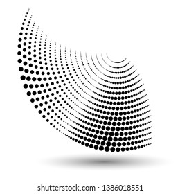Abstract vector background with halftone dots circle. Creative geometric pattern 