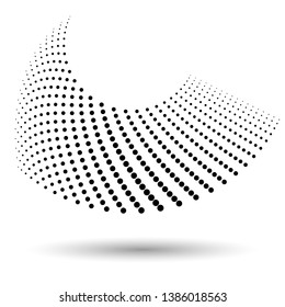 Abstract vector background with halftone dots circle. Creative geometric pattern 