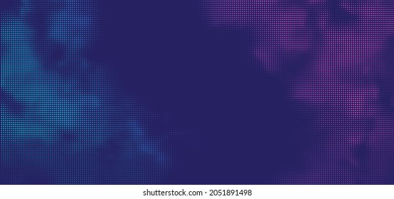 Abstract vector background. Halftone gradient gradation. Vibrant texture. Smoke effect. Retro design.