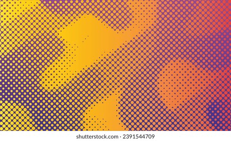Abstract vector background. Halftone gradient gradation. Vibrant flowing texture.