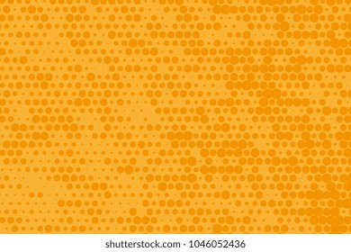 Abstract vector background. Halftone modern graphic template. Orange Dotted backdrop.