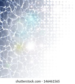 Abstract vector background with halftone and seamless