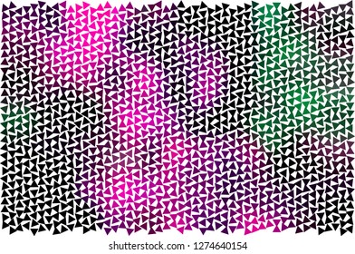 Abstract vector background with halftone triangles.