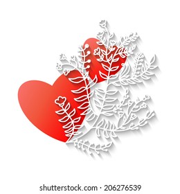 Abstract vector background with heart. EPS 10.