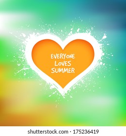 Abstract vector background. Heart background. Love background. Grunge background. Nature background. Summer background