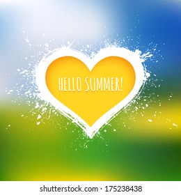 Abstract vector background. Heart background. Love background. Grunge background. Nature background