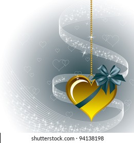 Abstract Vector Background with a Heart. Valentine Illustration. Eps10.