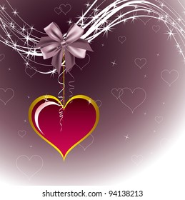 Abstract Vector Background with a Heart. Valentine Illustration. Eps10.