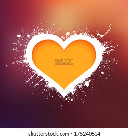 Abstract vector background. Heart background.  Valentines day background. Grunge background. Night party poster