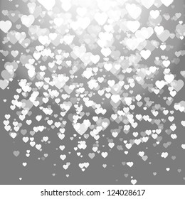 Abstract vector background with hearts