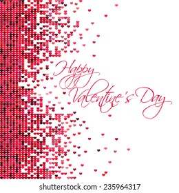 Abstract vector background with hearts