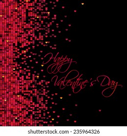 Abstract vector background with hearts