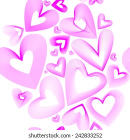abstract vector background with hearts