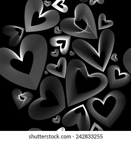 abstract vector background with hearts