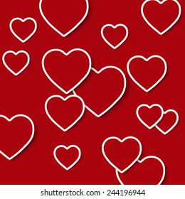 Abstract Vector Background with Hearts