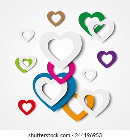 Abstract Vector Background with Hearts