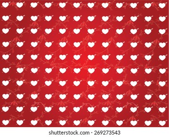 Abstract vector background with hearts